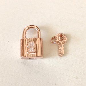 Pandora Rose Gold Padlock & Key Dangle Charm